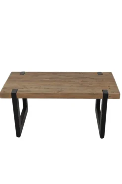 Teak houten salontafel poten door het blad