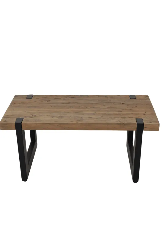 Teak houten salontafel poten door het blad