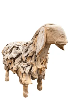 Teak Houten Schaap – Voor Binnen & Buiten