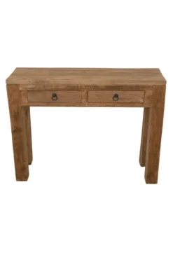 teak houten sidetable met 2 lades 100 cm