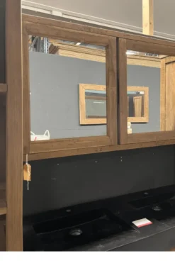 Teak houten spiegelkast 120 cm
