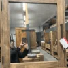 Teak houten spiegelkast 60 cm