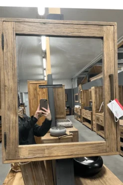 Teak houten spiegelkast 60 cm