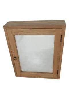 Teakhouten spiegel kast 60 cm