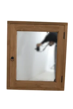 Teakhouten spiegel kast 60 cm