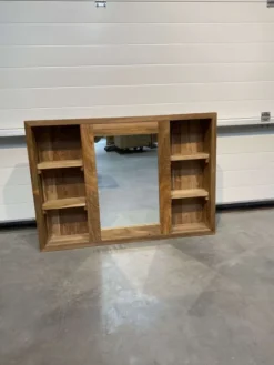 Teakhouten spiegelkast 1 meter