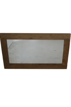 Teak Houten Spiegel Stoer met Dikke Rand 120x70cm