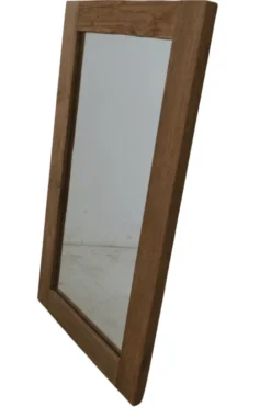 Teak Houten Spiegel Stoer met Dikke Rand 120x70cm