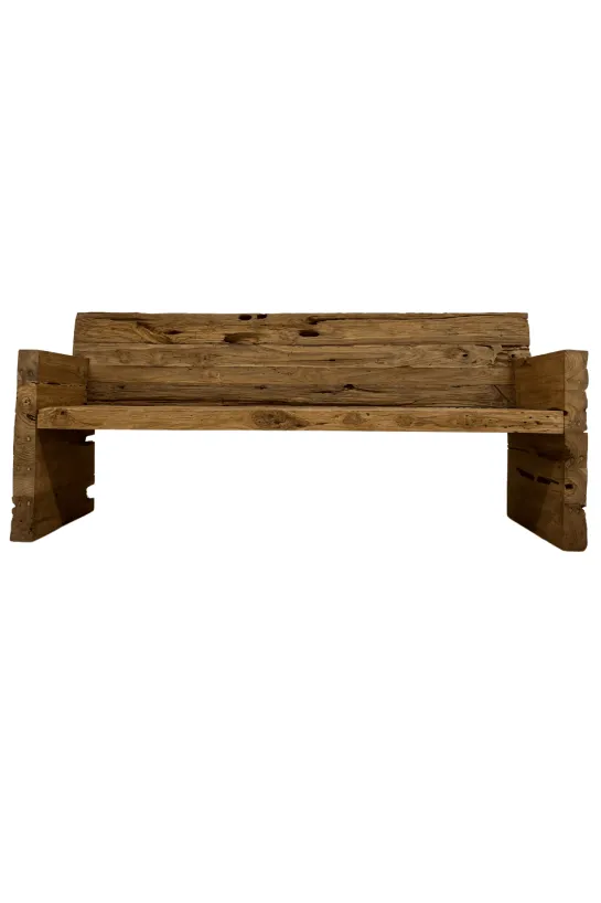 Teakhouten stoere bank