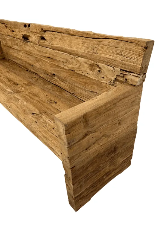 Teakhouten stoere bank