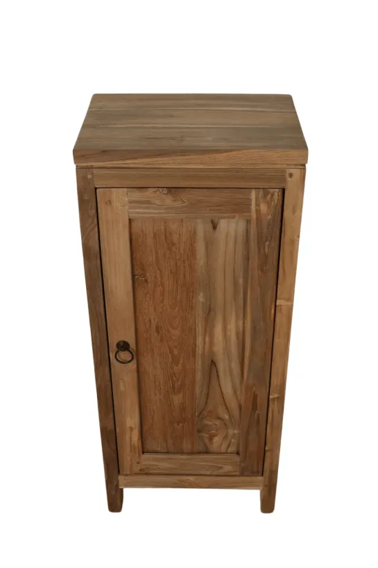 Teak houten toiletkastje 36x25x85h cm