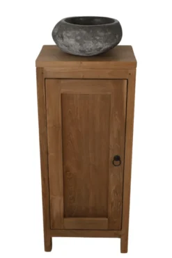 Teak houten toiletkastje 36x25x85h cm