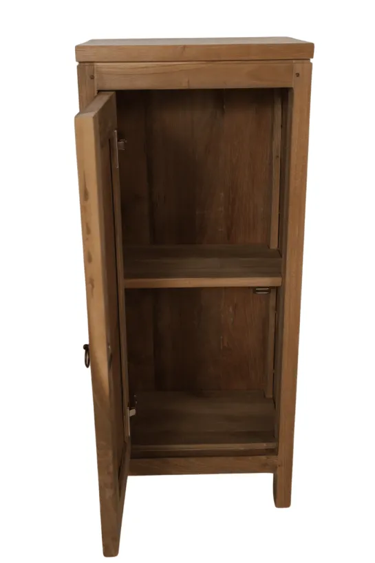 Teak houten toiletkastje 36x25x85h cm