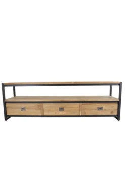 Teakhouten tv meubel industrieel 170