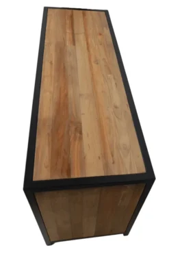 Teakhouten TV-Meubel met Metalen Accenten – 150 cm