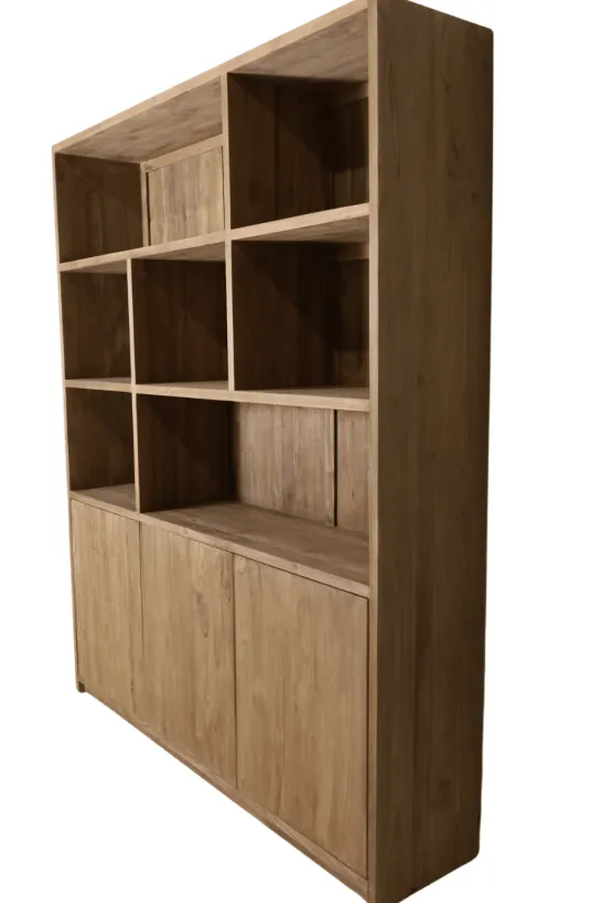 Teak houten vakkenkast 180 cm