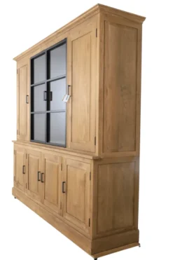 Teakhouten vitrinekast 240 cm lang