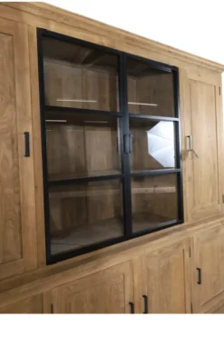 Teakhouten vitrinekast 240 cm lang