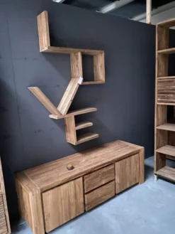 Teakhouten wandrek / wanddecoratie