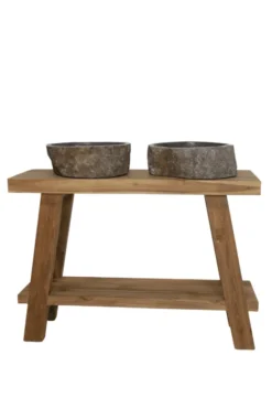 Teakhouten Wandtafel/ badkamermeubel 120 of 140