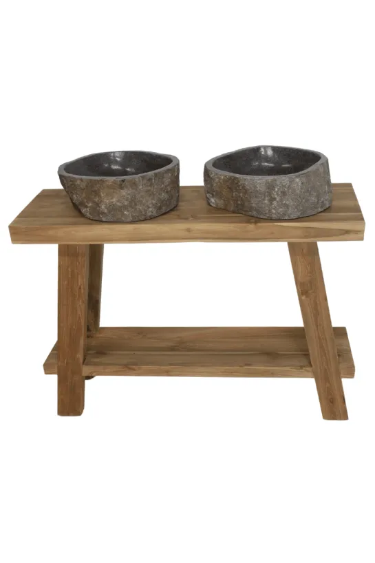 Teakhouten Wandtafel/ badkamermeubel 120 of 140