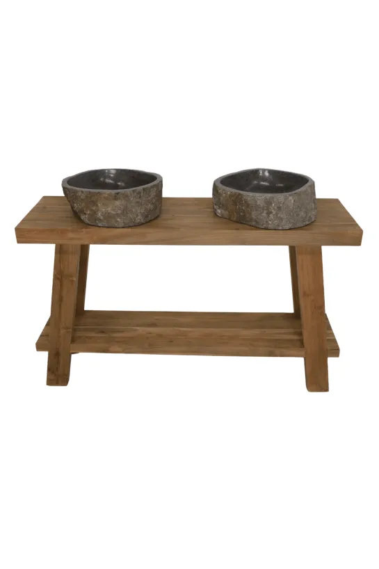 Teakhouten Wandtafel/ badkamermeubel 120 of 140