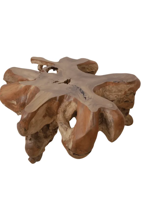 Teak Houten Wortel Salontafel – 100 cm