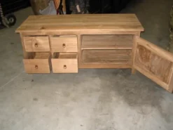 Teak tv meubel maat 140