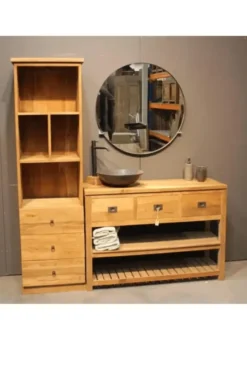 Teak vakkenkast / kolomkast