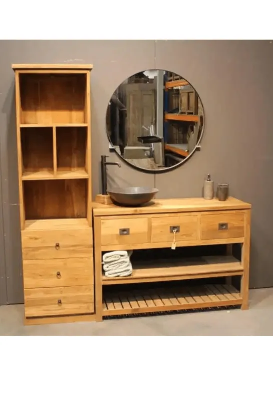 Teak vakkenkast / kolomkast