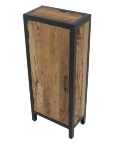 Toiletkastje teak met metaal Erosie