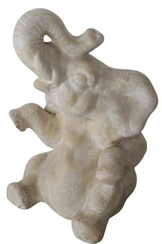 Tuinbeeld Olifant beige