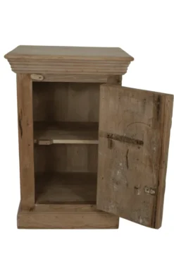 Uniek Wit-Beige Houten Kastje 50 cm