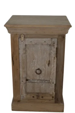 Uniek Wit-Beige Houten Kastje 50 cm