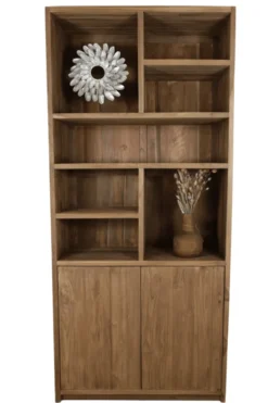 Vakkenkast 100 cm van Gerecycled Teak Hout