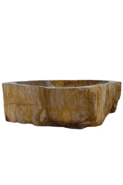 Versteend houten waskom beige (gereserveerd