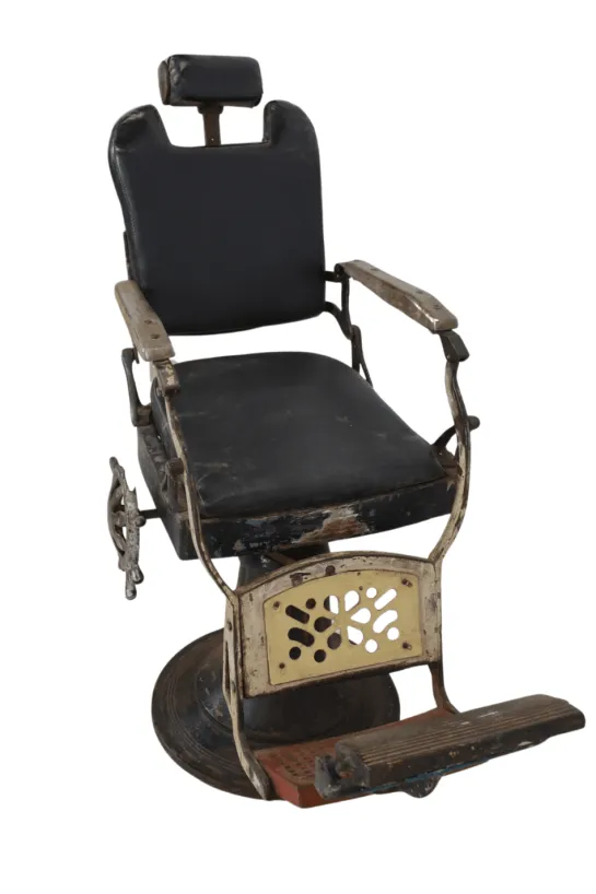 Vintage Oude Kappersstoel uit India