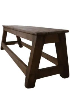 Vintage oud houten school bankje 150 cm
