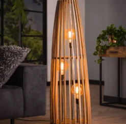 Vloerlamp van hout