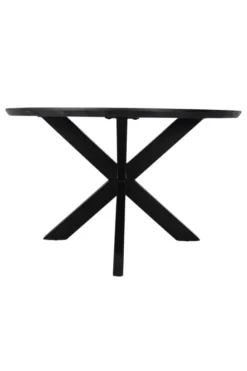 Walnoot bruin kleurige ronde eettafel 130 cm