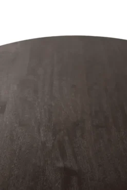Walnoot bruin kleurige ronde eettafel 130 cm