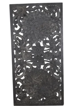 Wanddecoratie Houtsnijwerk zwart