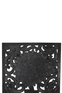 Wanddecoratie Houtsnijwerk zwart
