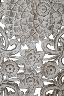 Wanddecoratie Houtsnijwerk Wit-Beige 180×90 cm