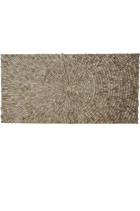 Wanddecoratie schilderij van hout stokjes 244x122x6 cm