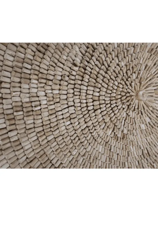 Wanddecoratie schilderij van hout stokjes 244x122x6 cm