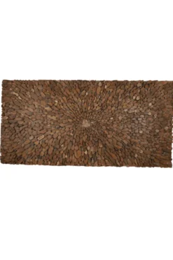 Wanddecoratie schilderij van hout stukjes 245 cm