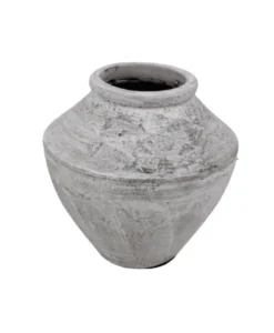 Witte stenen ronde pot