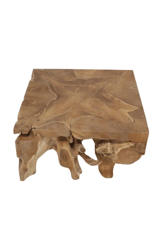 Wortelteakhouten salontafel