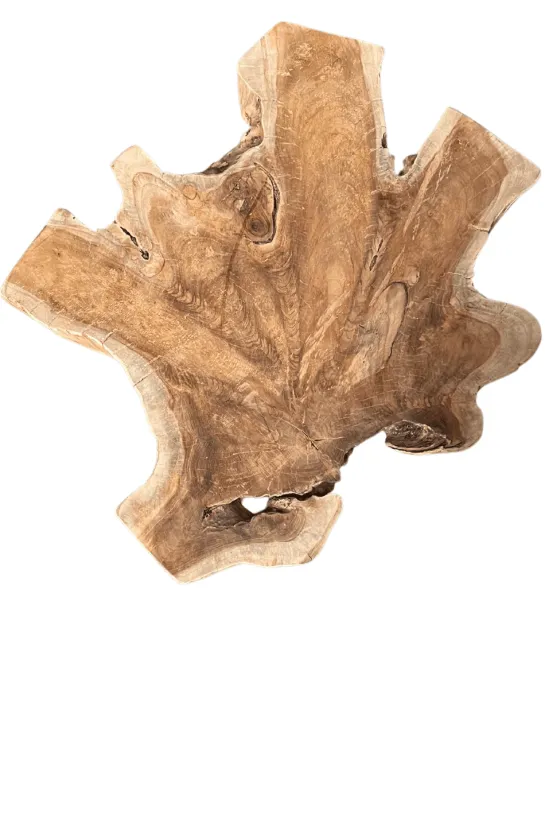 Wortelteak houten schijven